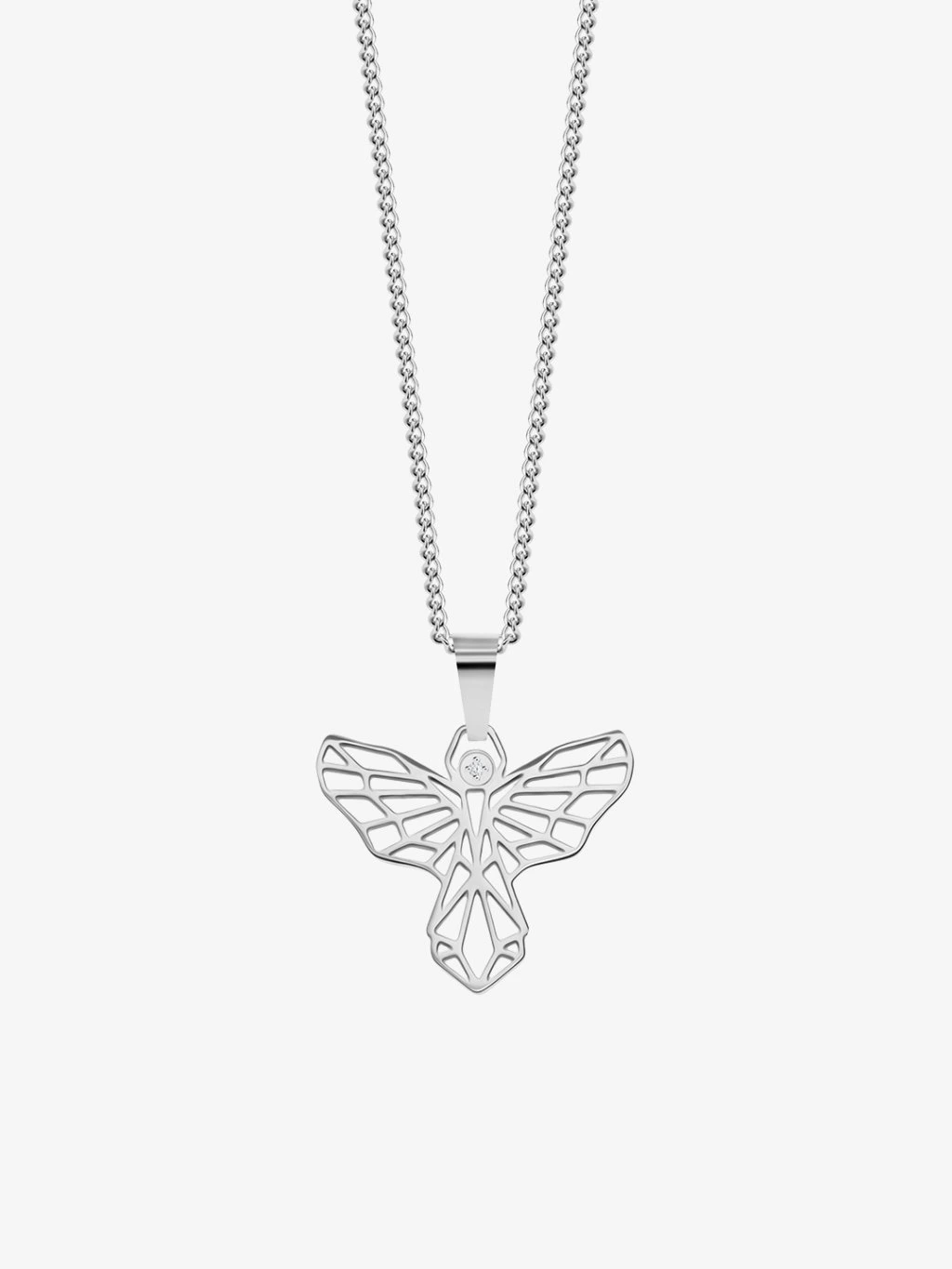 Висулка с верижка Origami Angel с кубичен цирконий Preciosa
