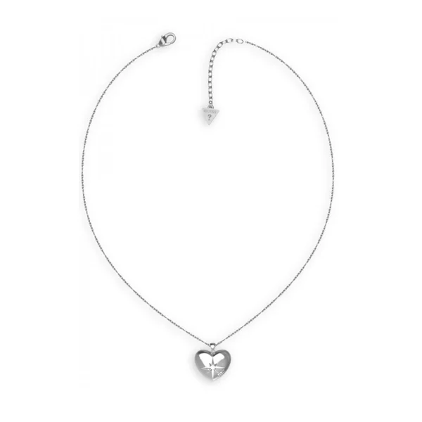 Колие Guess "Pure Heart" - Сребриста нежност