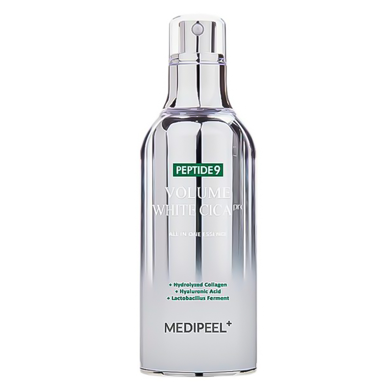 MEDI-PEEL Peptide 9 Volume White Cica Essence PRO — кислородна пептидна есенция с центела.Натурална и био козметика за сияйна кожа